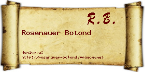 Rosenauer Botond névjegykártya